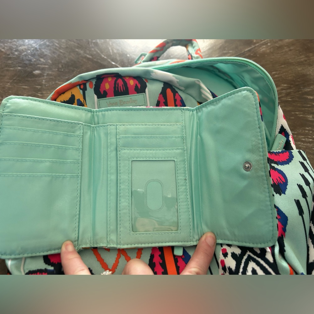 Vera Bradley small backpack and wallet